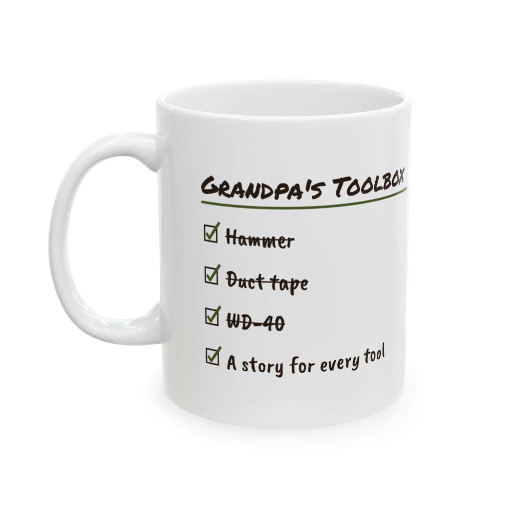 Funny Grandpa Toolbox Checklist Coffee Mug For Grandpa