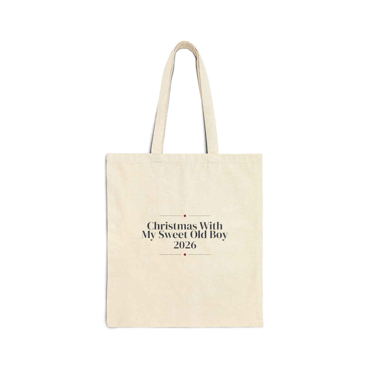 Christmas Tote Bag Christmas With My Sweet Old Boy 2026 For Dog Lovers