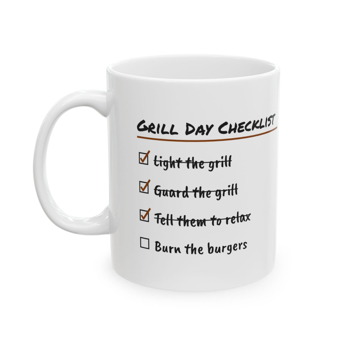 Grill Day Checklist Coffee Mug For Dad