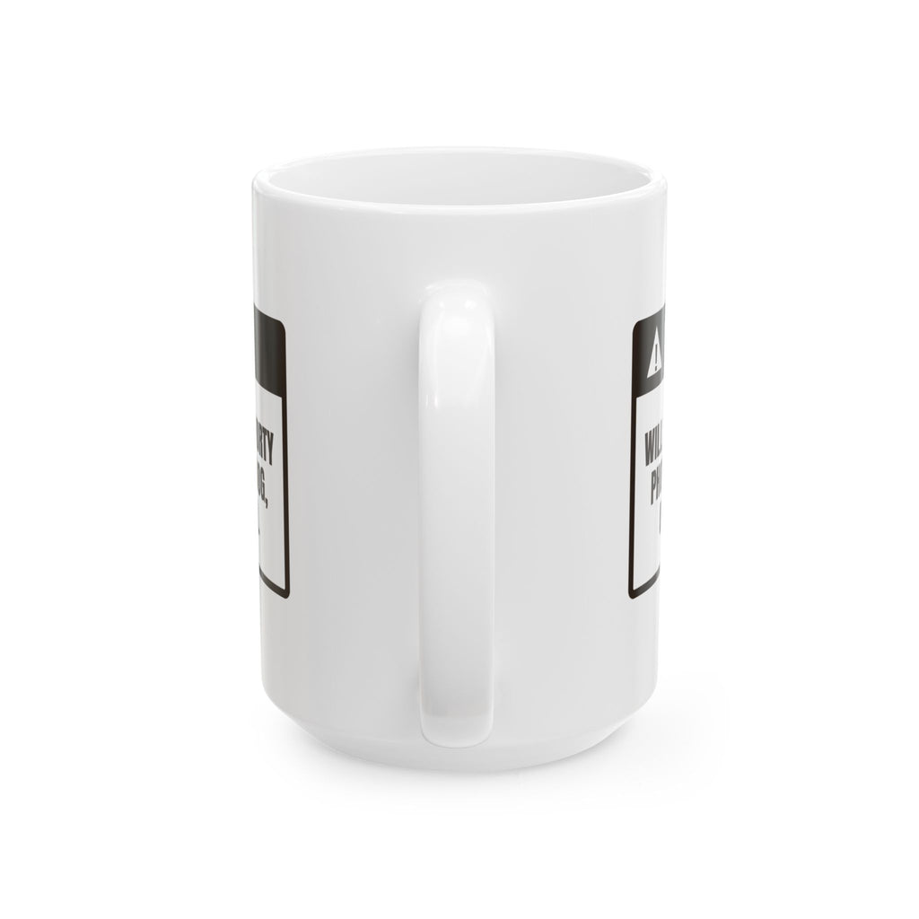 Funny Dog Dad Coffee Mug Warning Label For Dog Dads