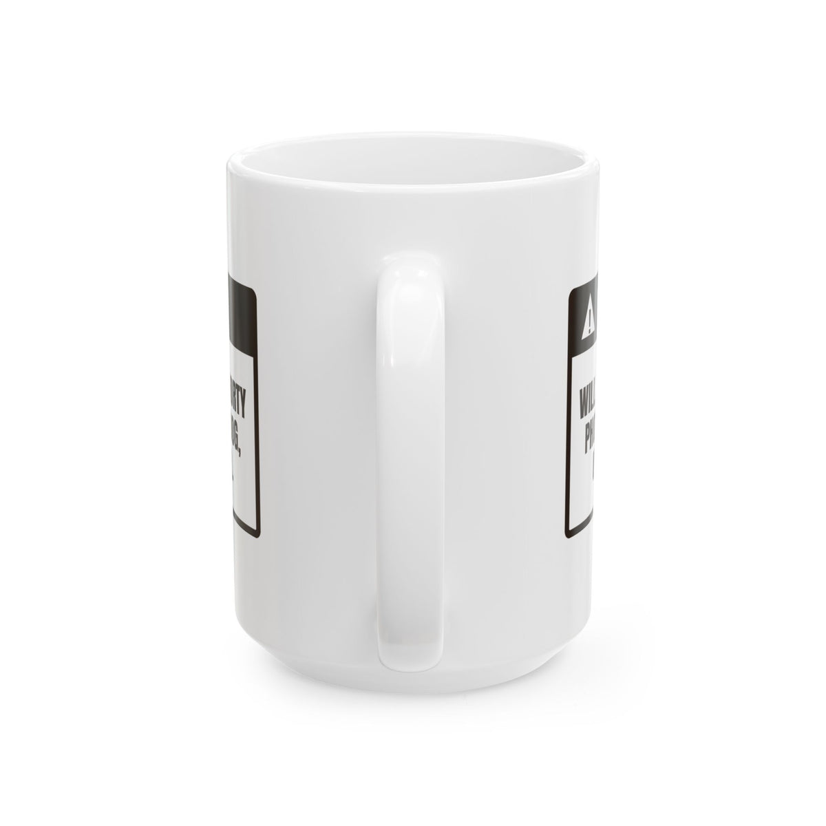 Funny Dog Dad Coffee Mug Warning Label For Dog Dads