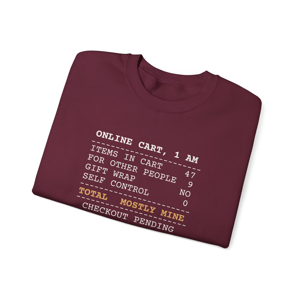 Funny Christmas Shopping Sweatshirt Items In Cart 47 Receipt