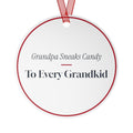 Funny Christmas Ornament Grandpa Sneaks Candy To Every Grandkid