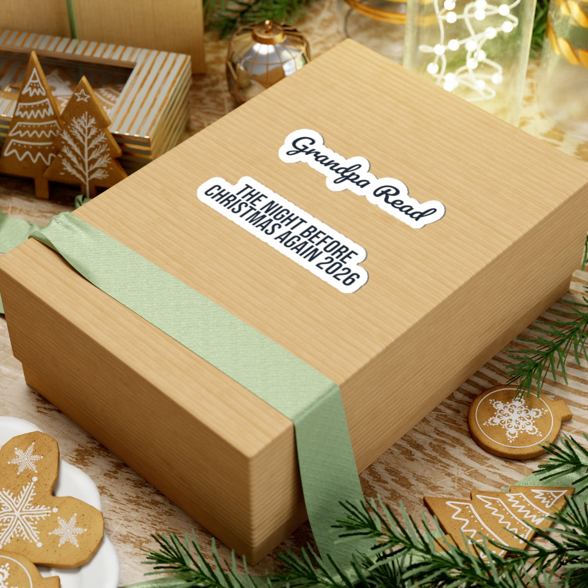 Grandpa Christmas Sticker Grandpa Read The Night Before Again 2026