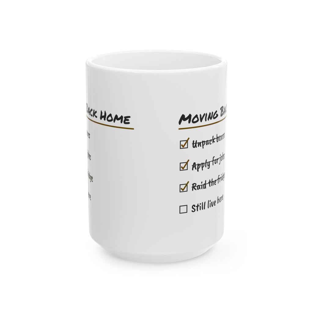 Funny Graduate Coffee Mug Moving Back Home Checklist For Grads