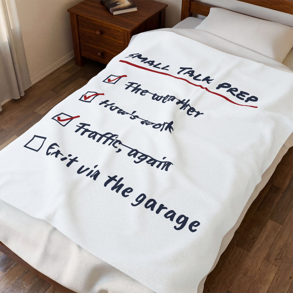 Funny Christmas Throw Blanket Small Talk Prep Checklist For Introverts