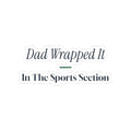 Funny Christmas Dad Sticker Dad Wrapped It In The Sports Section