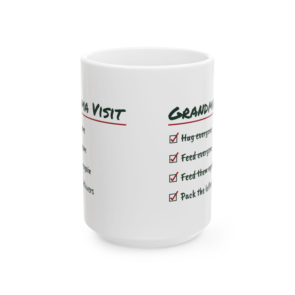 Funny Christmas Coffee Mug Grandma Visit Pack The Leftovers For Grandma