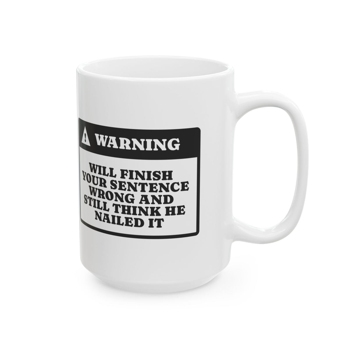 Funny Husband Coffee Mug Warning Label For Him