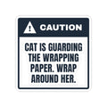 Funny Christmas Cat Sticker Wrap Around The Cat For Cat Lovers