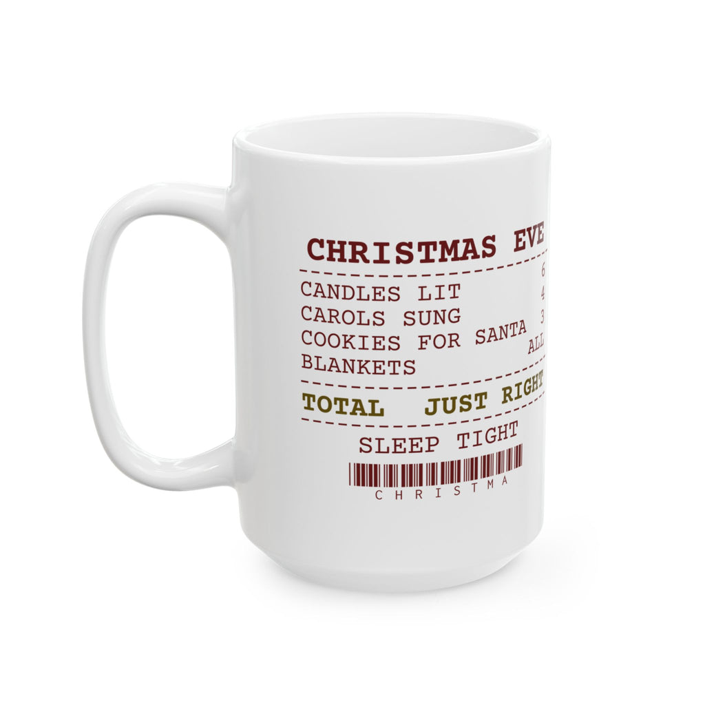 Christmas Coffee Mug Candles Lit 6 Carols Sung 4 Christmas Eve Receipt
