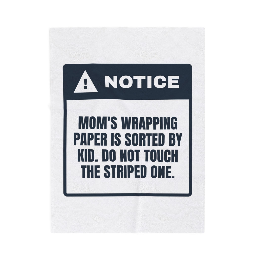 Funny Christmas Mom Throw Blanket Wrapping Paper Sorted By Kid
