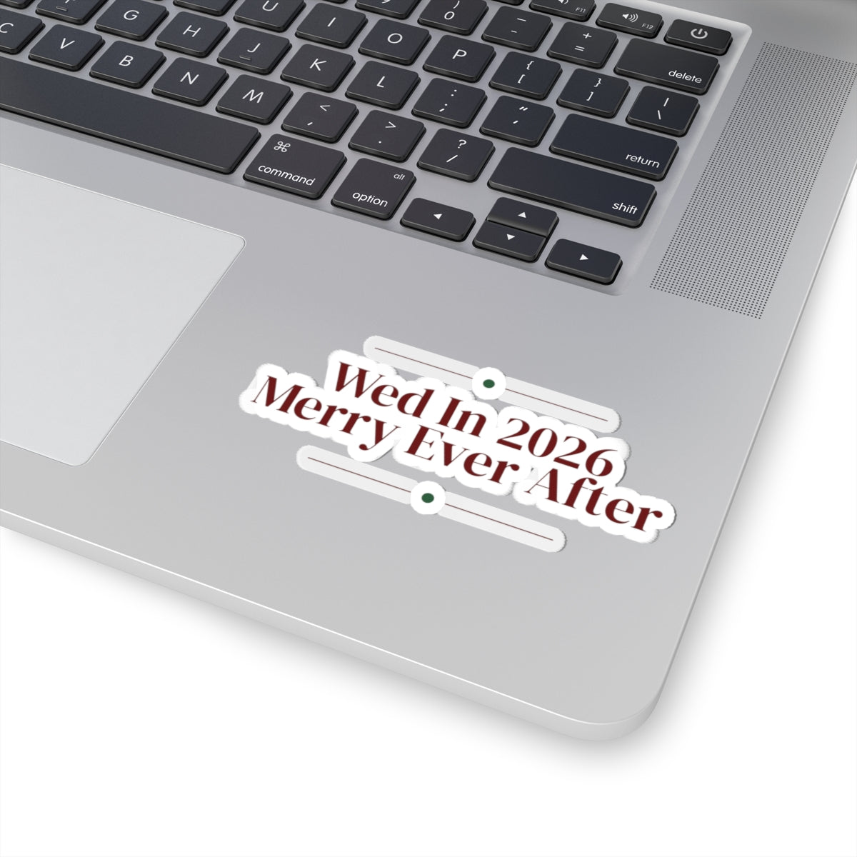 Newlywed Christmas Sticker Wed In 2026 Merry Ever After