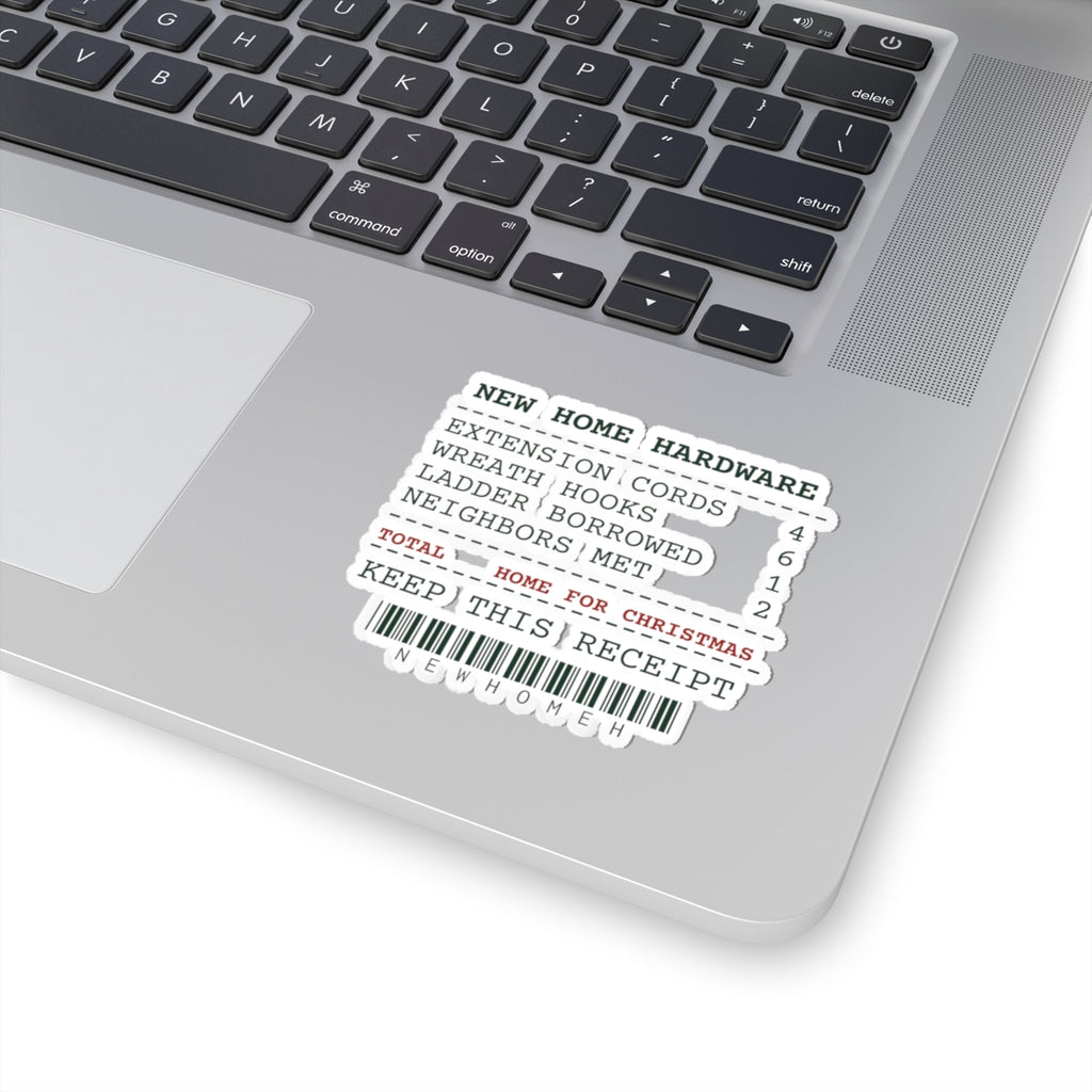 Funny New Home Christmas Sticker Hardware Receipt For Homeowners