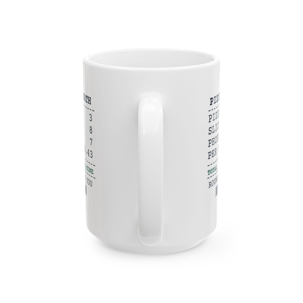 Funny Math Coffee Mug Pizza Order Math Remainder Is Mine For Math Lovers