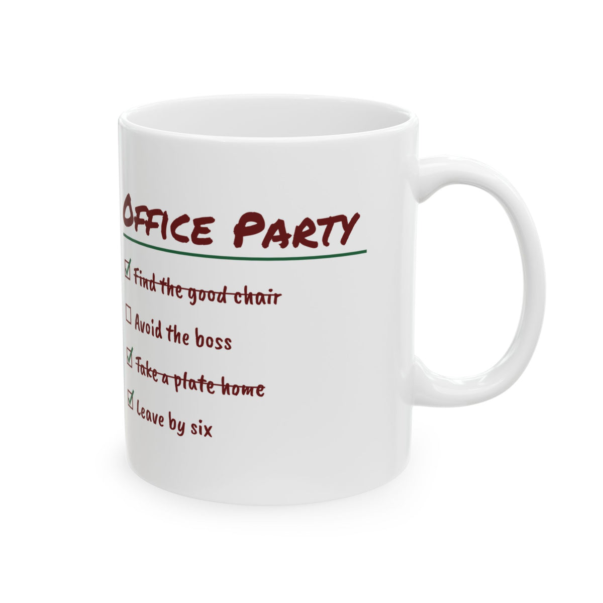 Funny Christmas Coworker Coffee Mug Take A Plate Home Leave By Six