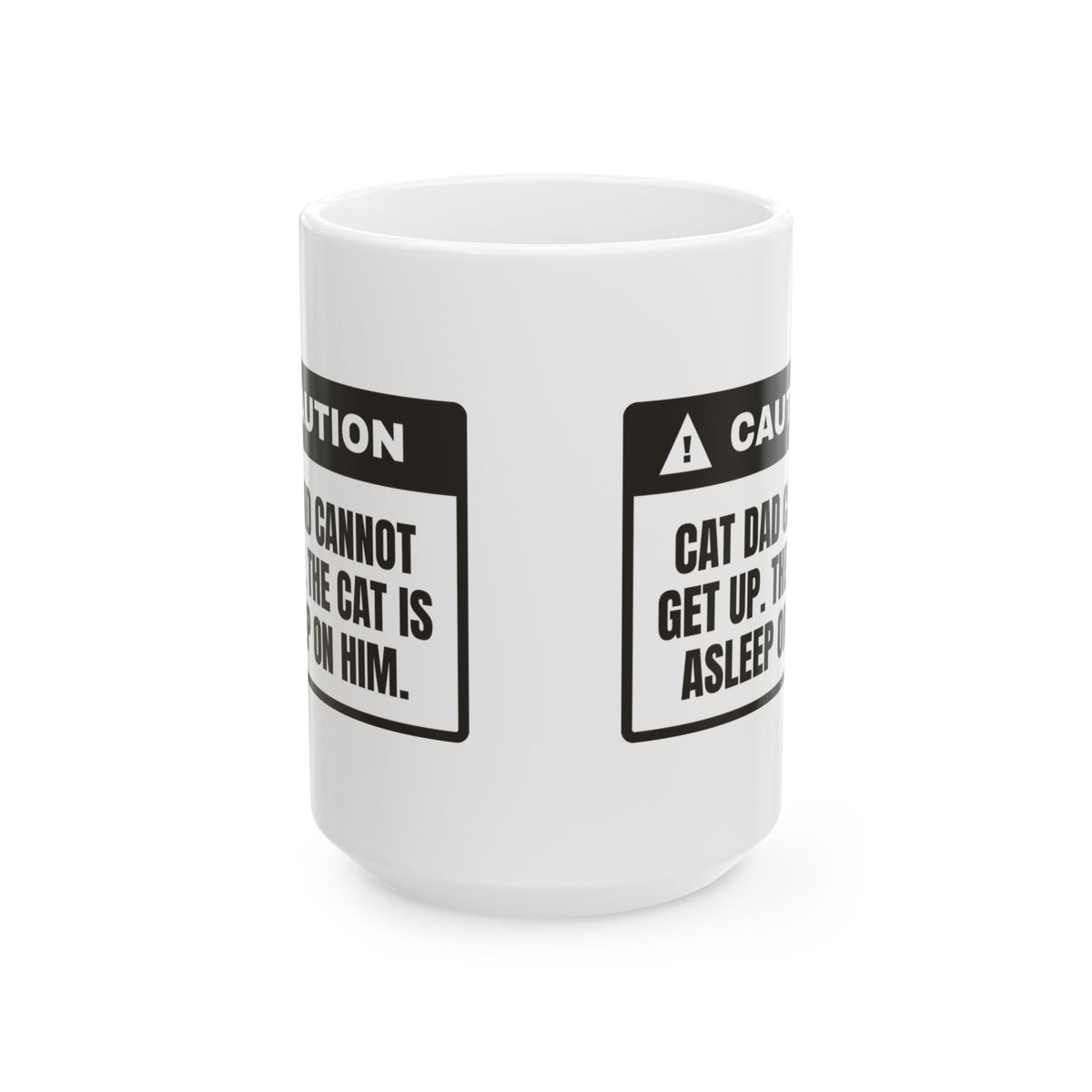 Funny Cat Dad Coffee Mug Can't Get Up Cat Asleep On Me