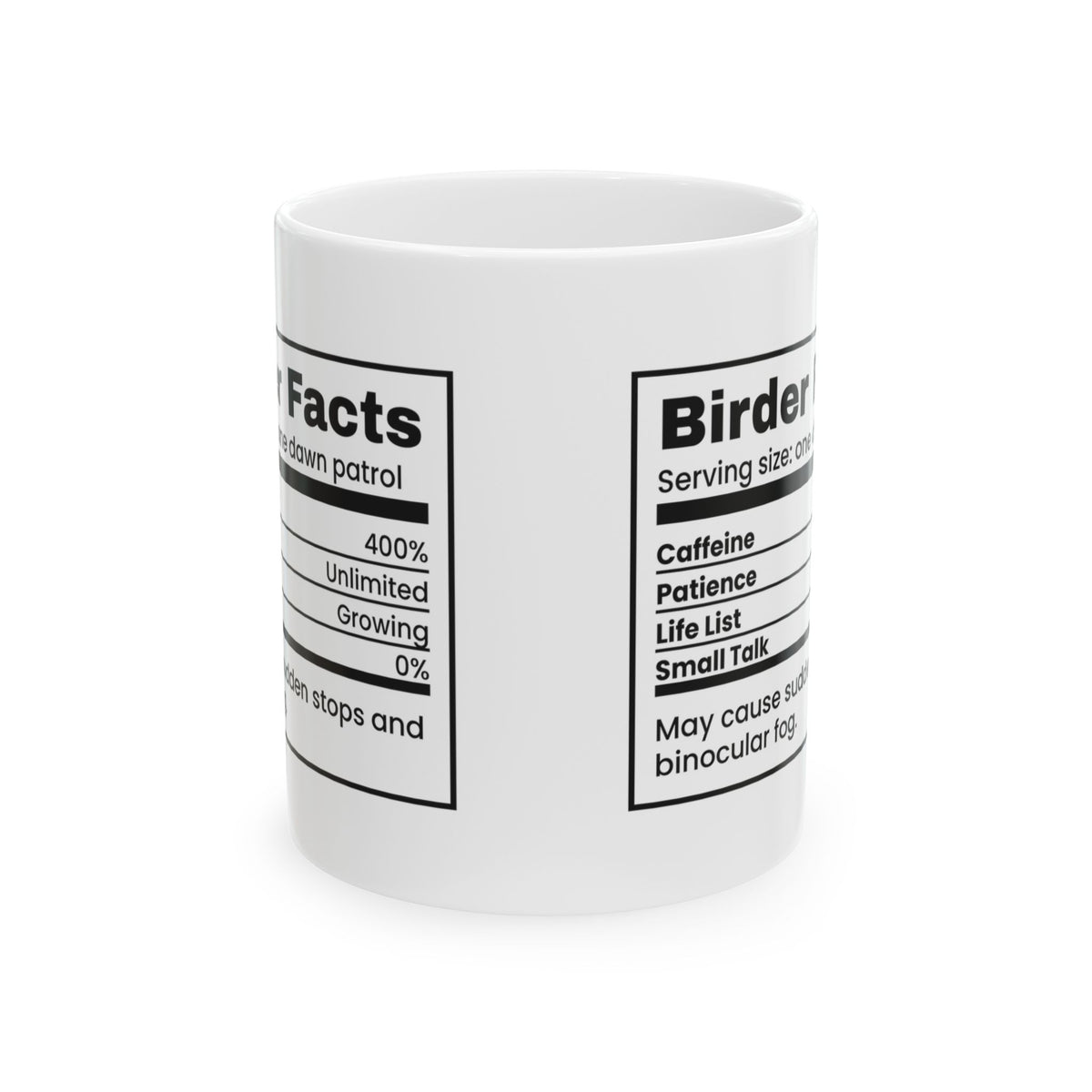 Birder Coffee Mug Birder Facts Caffeine 400%