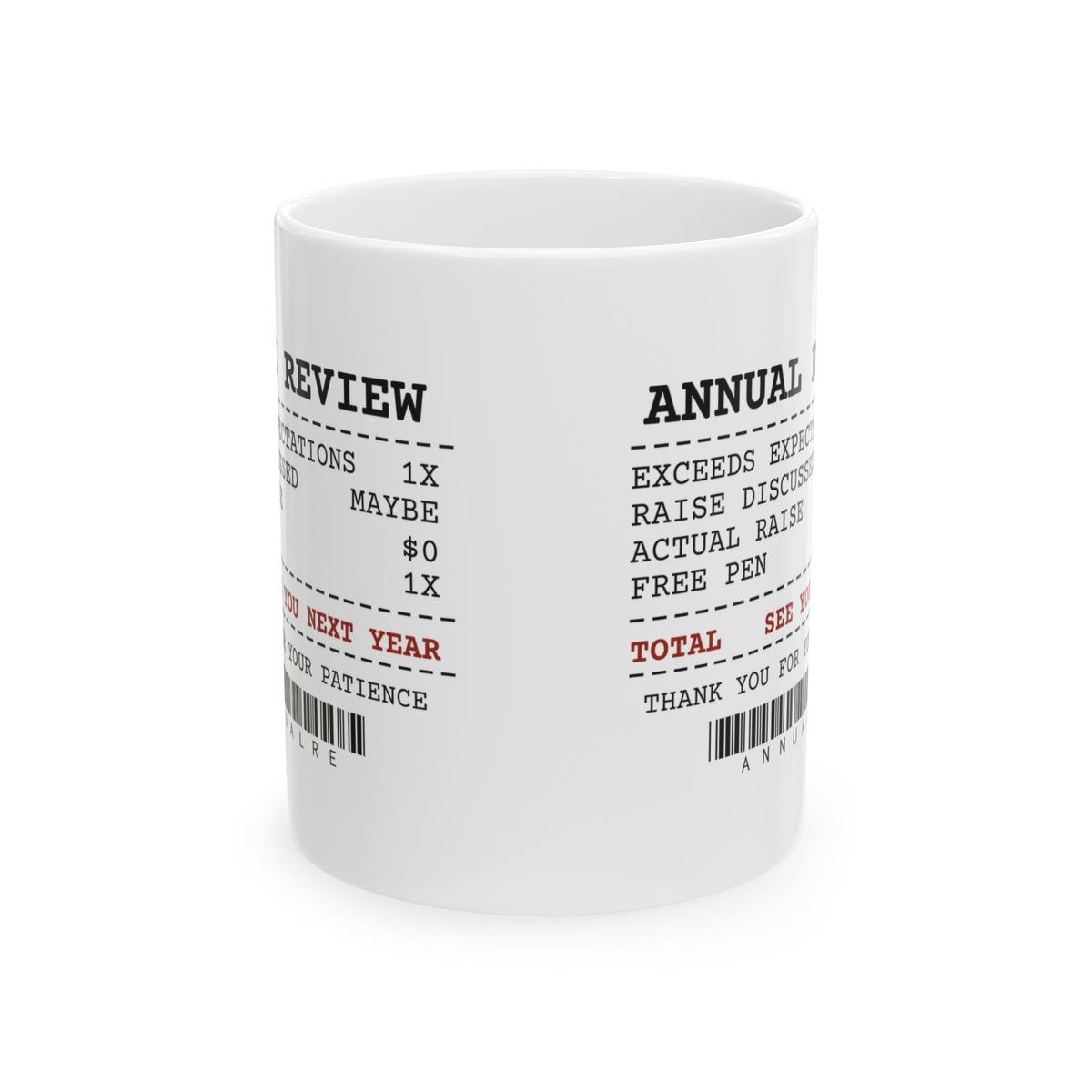 Annual Review Receipt Coffee Mug For Coworkers