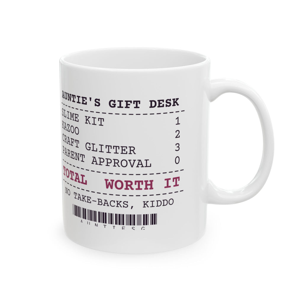Funny Aunt Coffee Mug Kazoo Receipt Parent Approval Zero For Aunts