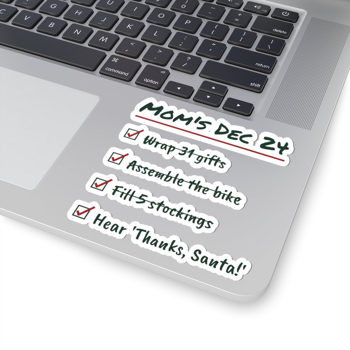 Funny Christmas Sticker Mom's Christmas Eve Checklist For Mom