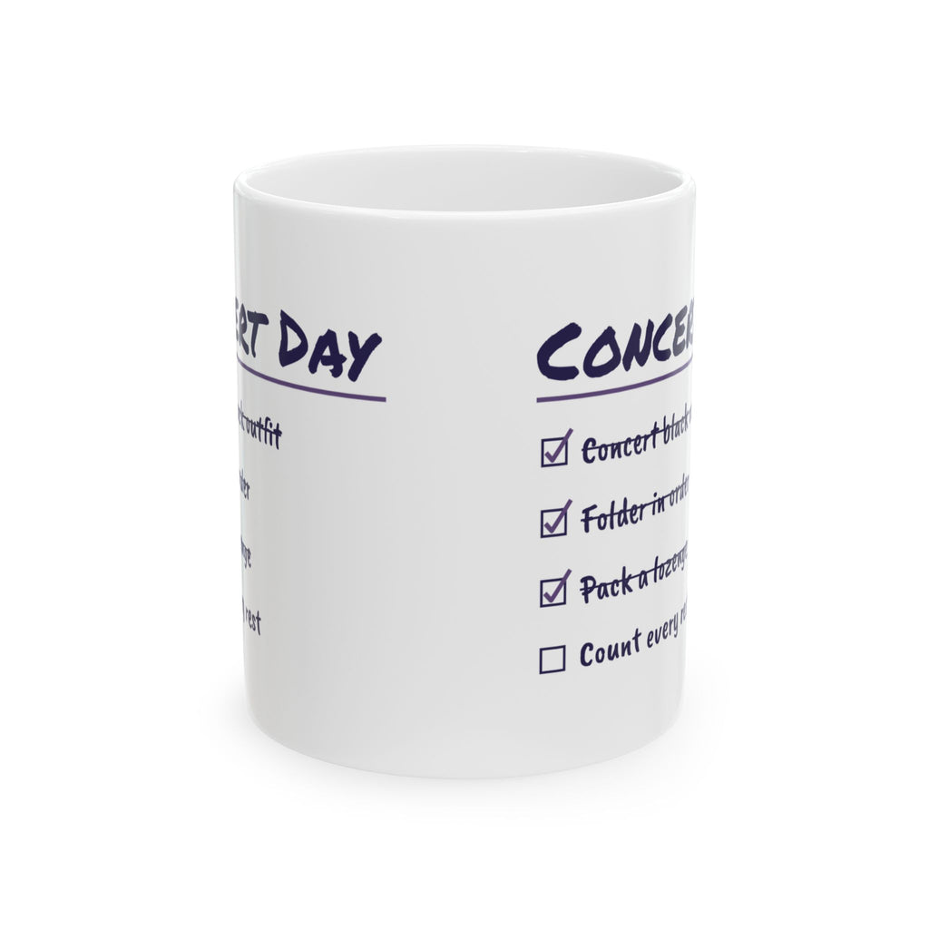 Funny Choir Coffee Mug Concert Day Checklist Count Every Rest