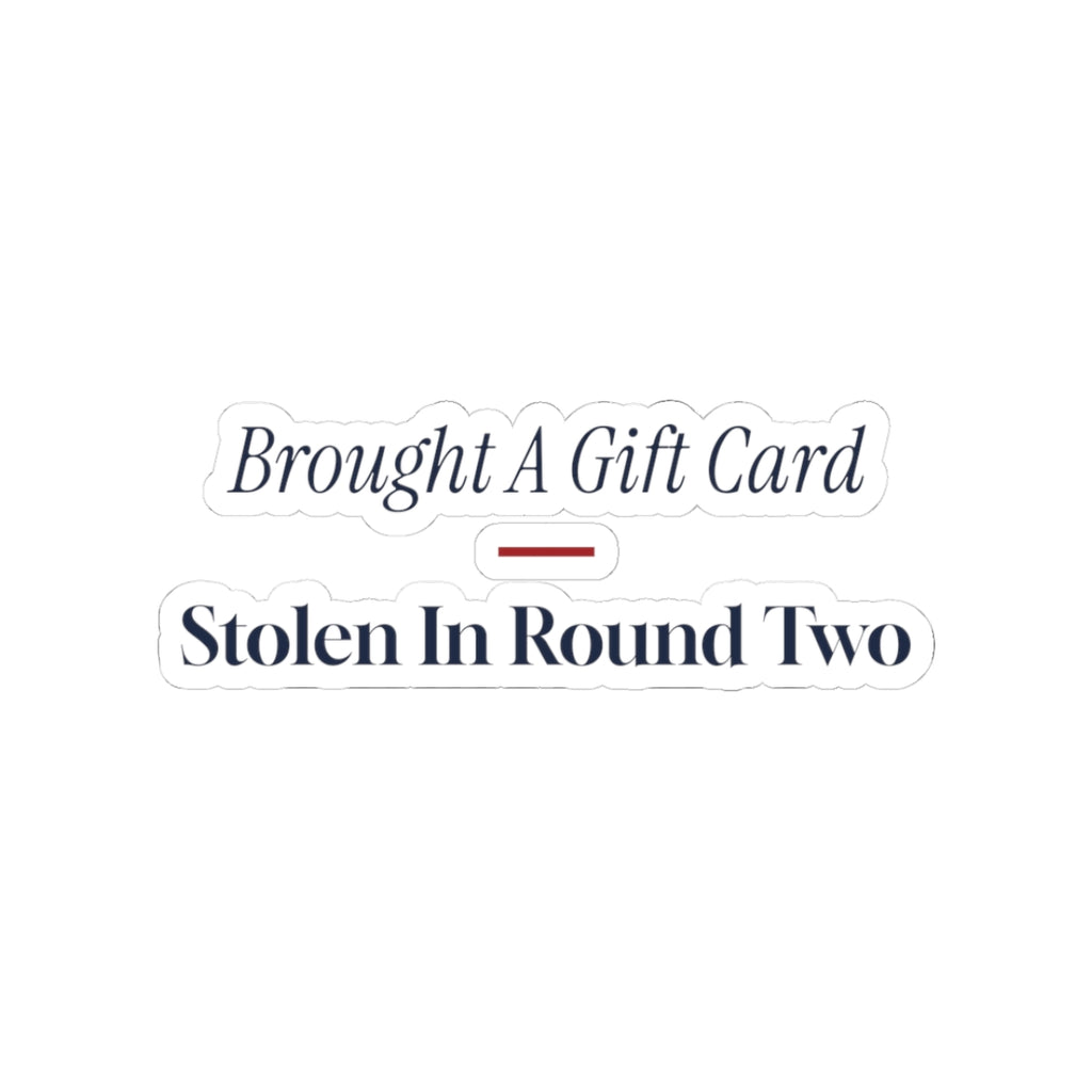 Funny White Elephant Sticker Brought A Gift Card Stolen In Round Two
