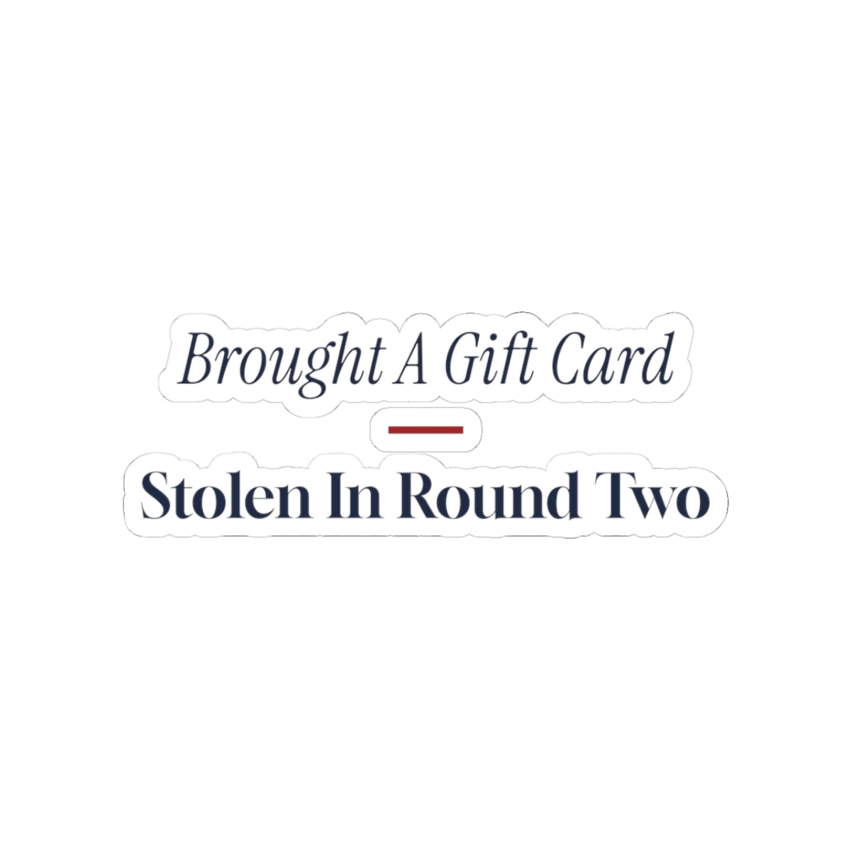 Funny White Elephant Sticker Brought A Gift Card Stolen In Round Two