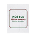 Funny Christmas Cat Throw Blanket Bottom Branches Belong To The Cat