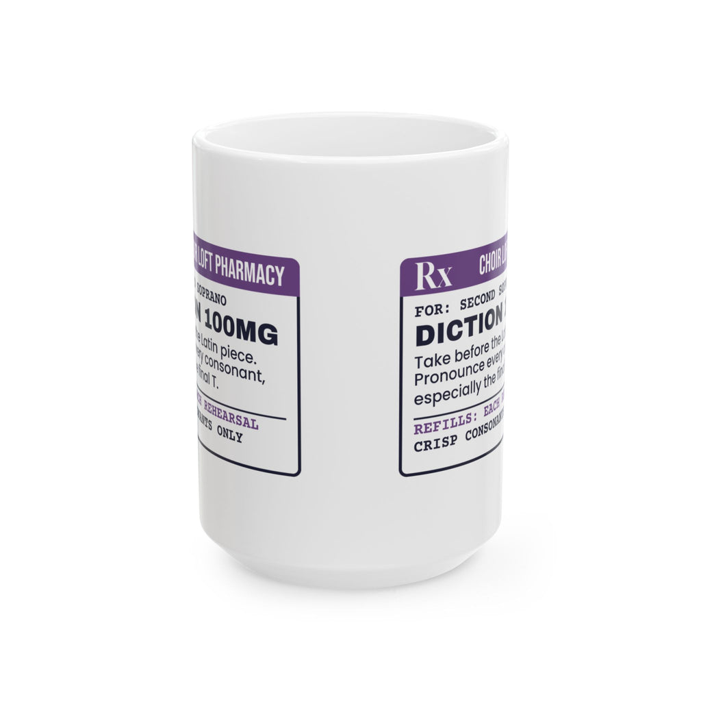 Funny Choir Coffee Mug Diction 100mg Hit The Final T For Singers
