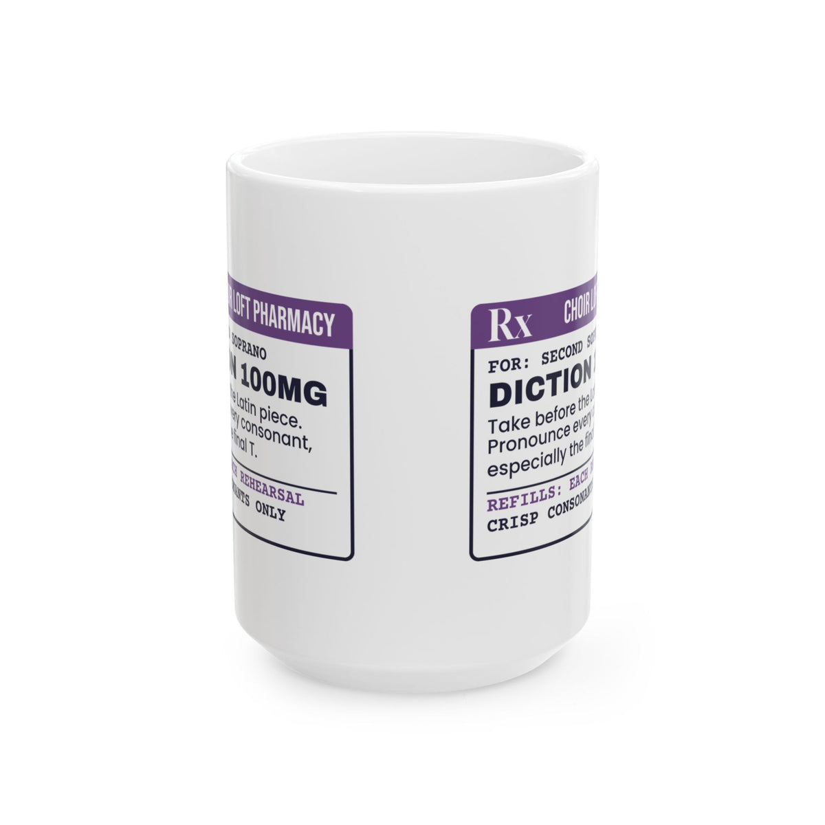 Funny Choir Coffee Mug Diction 100mg Hit The Final T For Singers