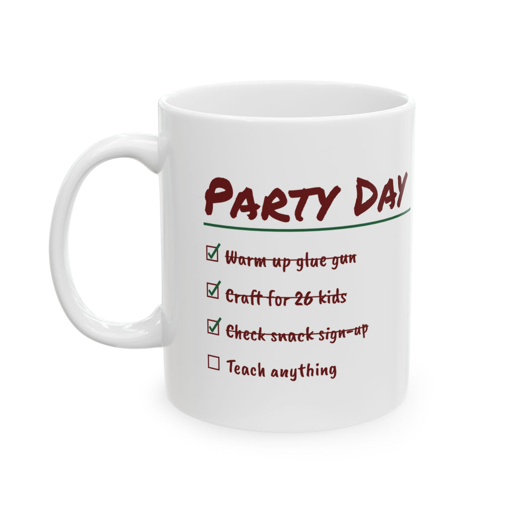 Funny Christmas Teacher Coffee Mug Craft For 26 Kids Party Day Checklist
