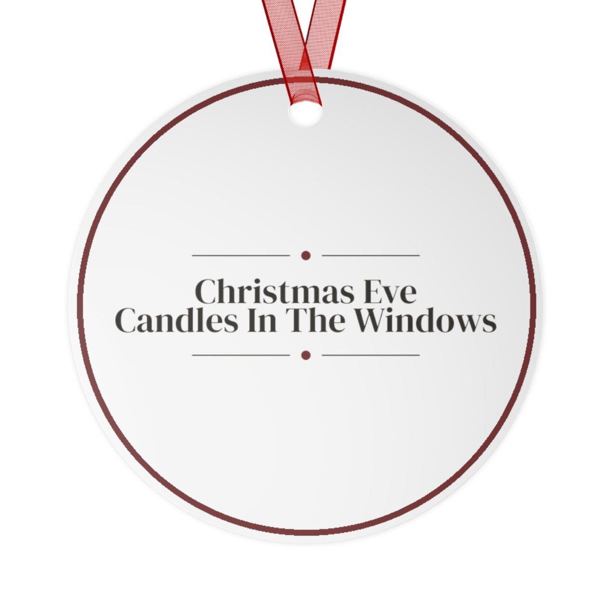Christmas Ornament Christmas Eve Candles In The Windows