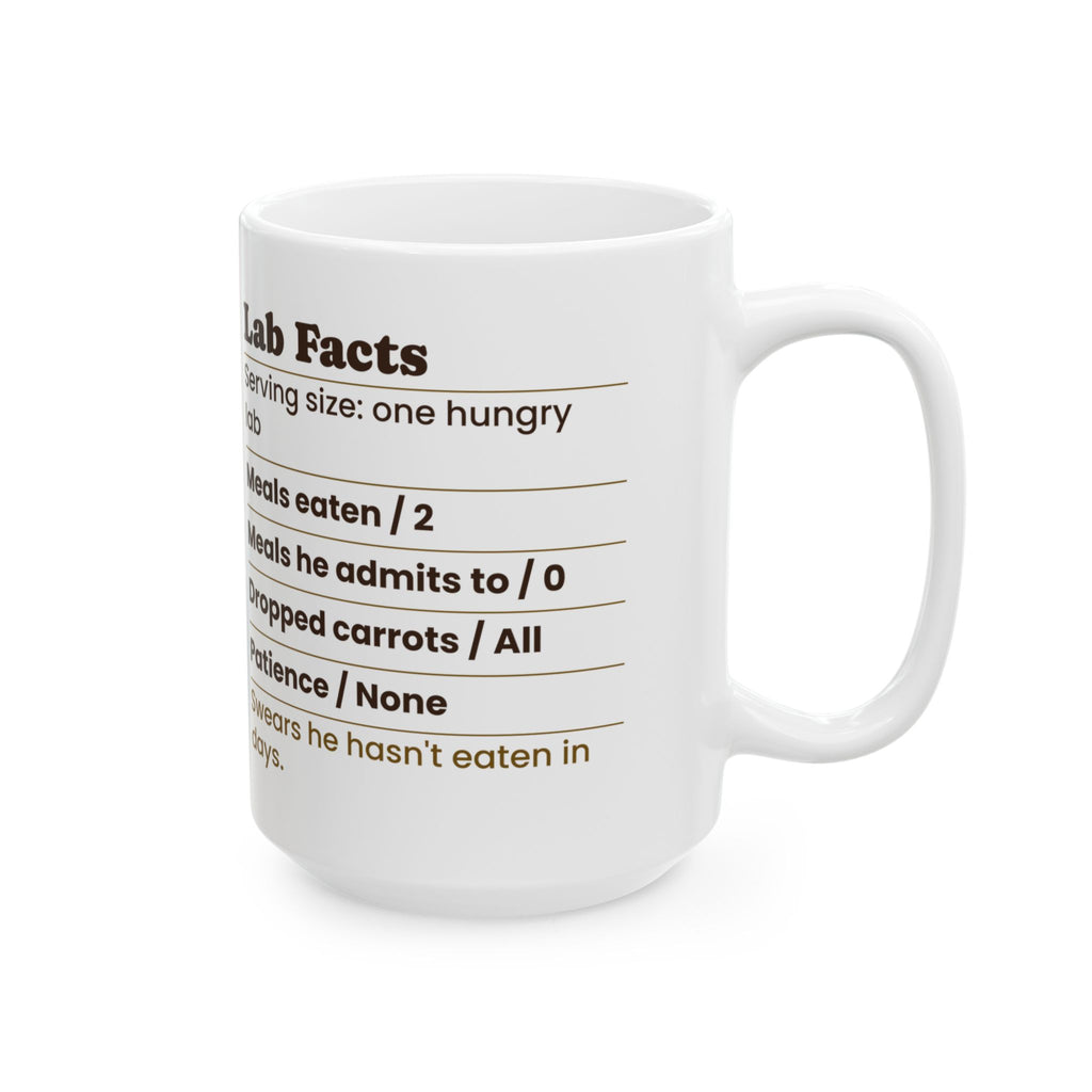 Funny Labrador Coffee Mug Lab Facts Meals He Admits To Zero