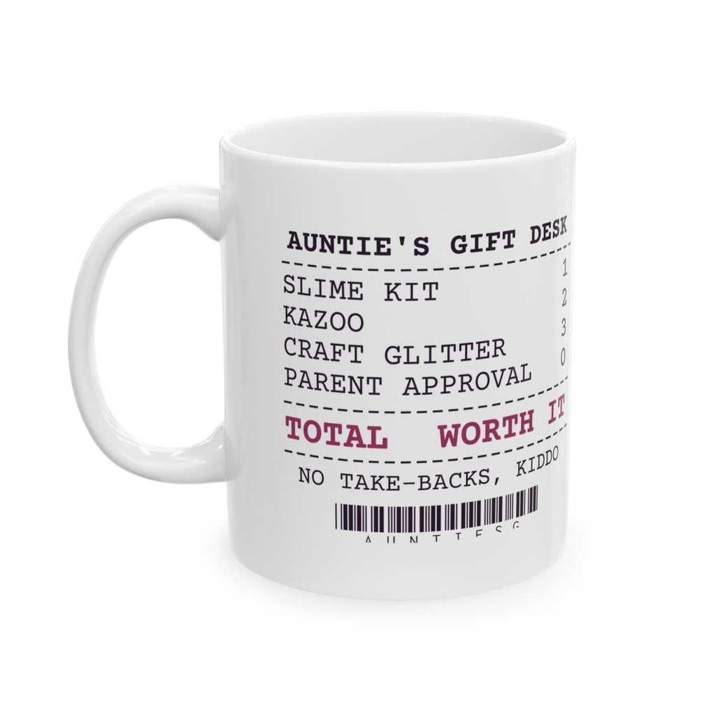 Funny Aunt Coffee Mug Kazoo Receipt Parent Approval Zero For Aunts