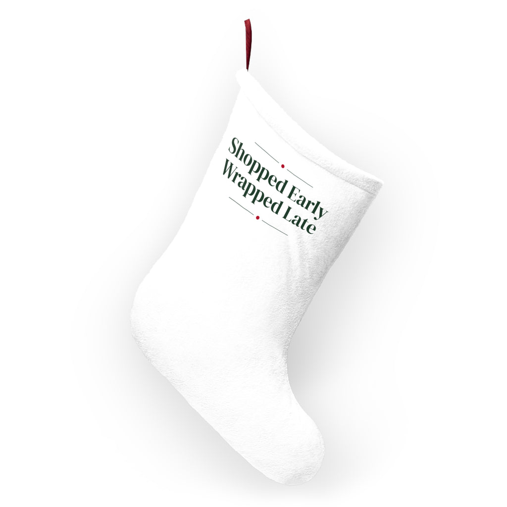 Funny Christmas Shopping Christmas Stocking Shopped Early Wrapped Late