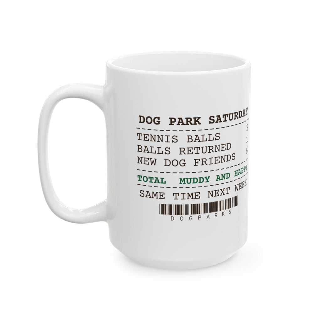Funny Dog Dad Coffee Mug Three Tennis Balls One Came Back Receipt