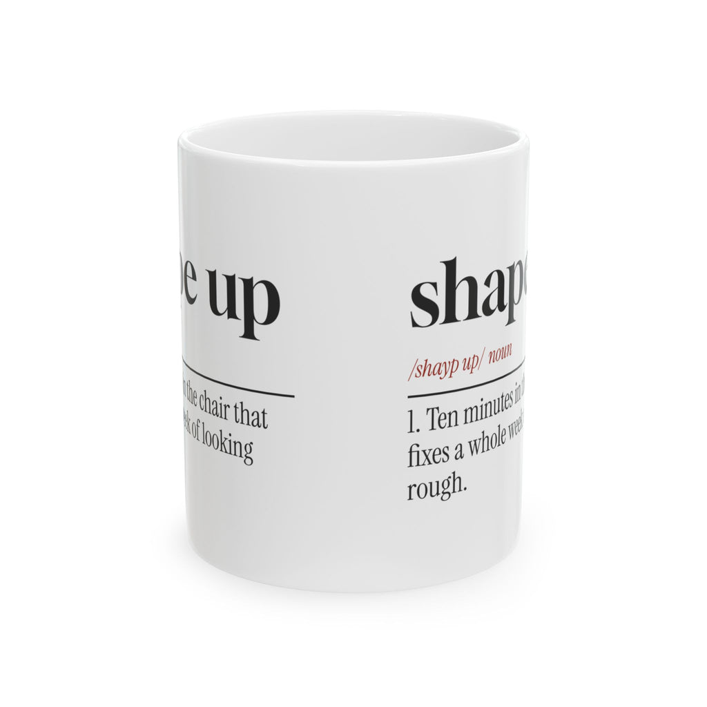 Funny Barber Coffee Mug Shape Up Dictionary Definition For Barbers