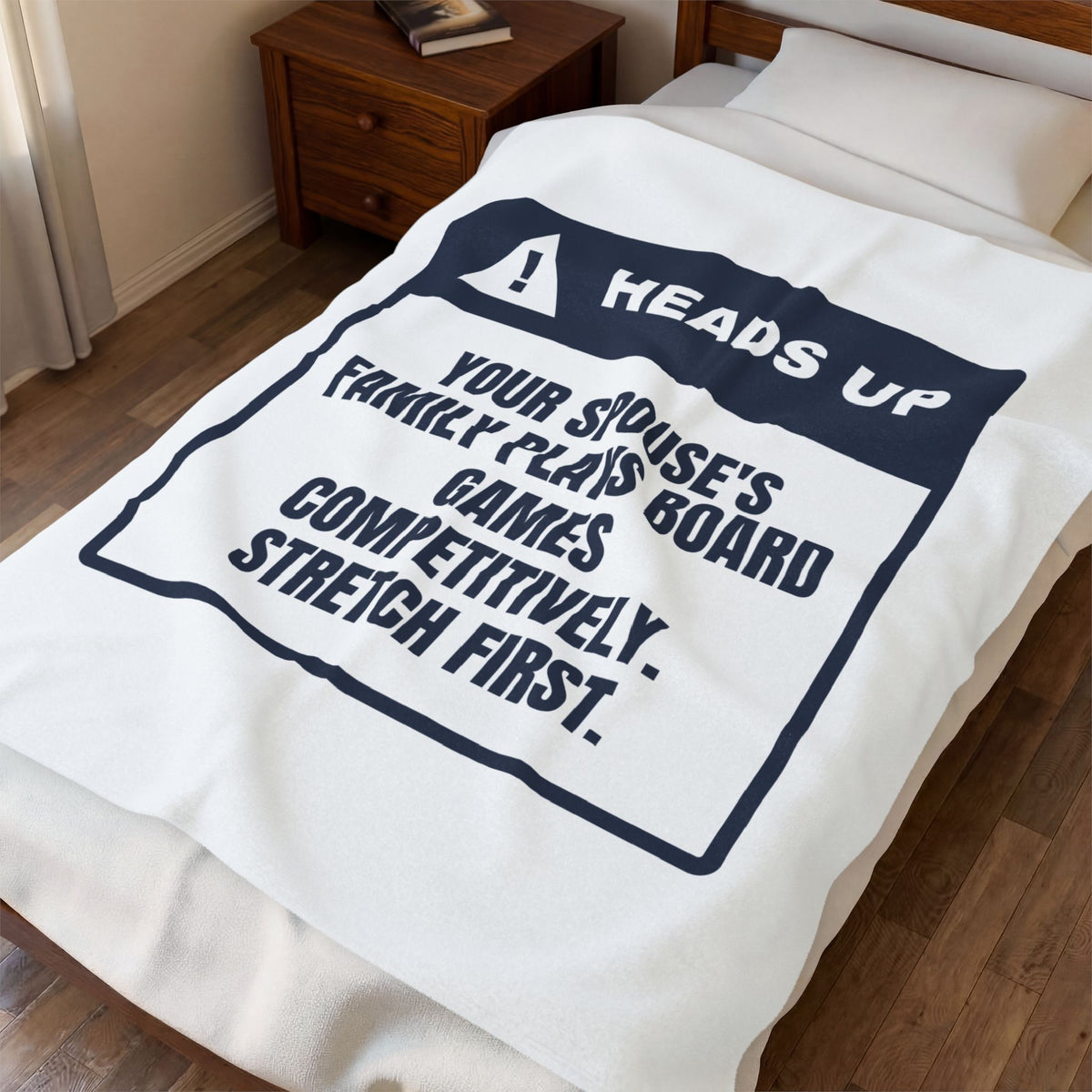 Funny Christmas In Laws Throw Blanket They Play Competitively Warning