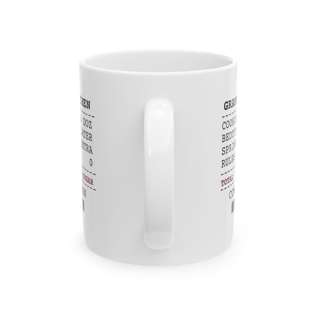Funny Grandma Coffee Mug Grandma's Kitchen Receipt Rules Enforced Zero