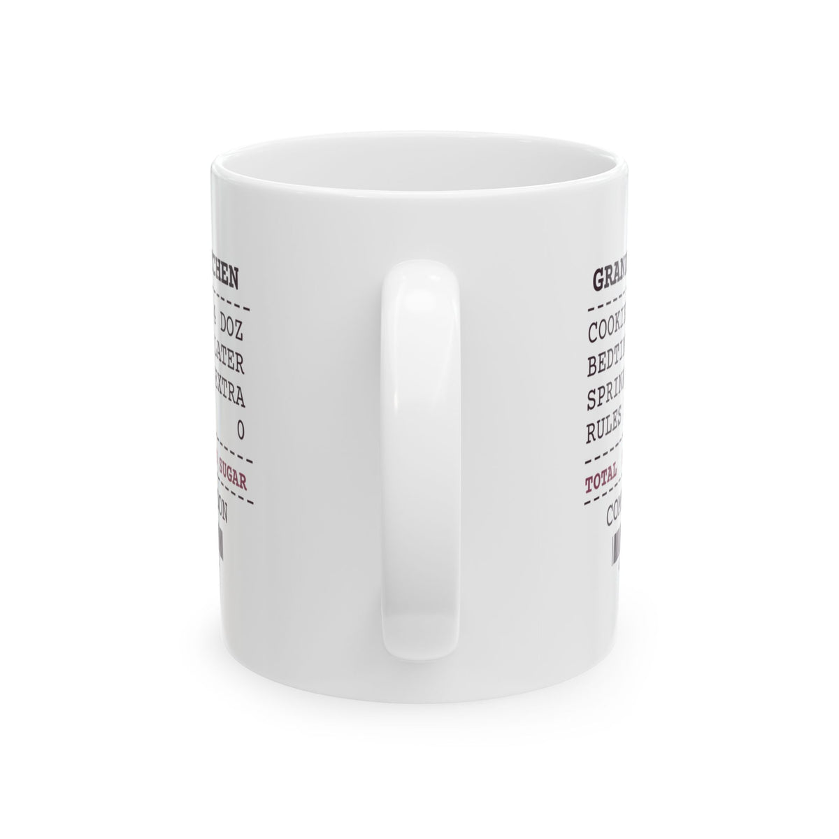 Funny Grandma Coffee Mug Grandma's Kitchen Receipt Rules Enforced Zero