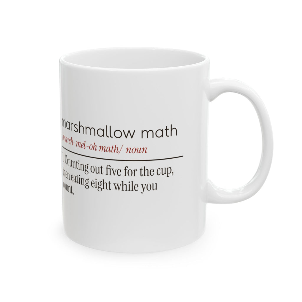 Funny Hot Cocoa Coffee Mug Marshmallow Math Dictionary Definition