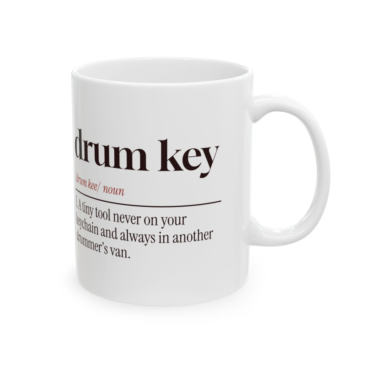Funny Drummer Coffee Mug Drum Key Definition For Drummers