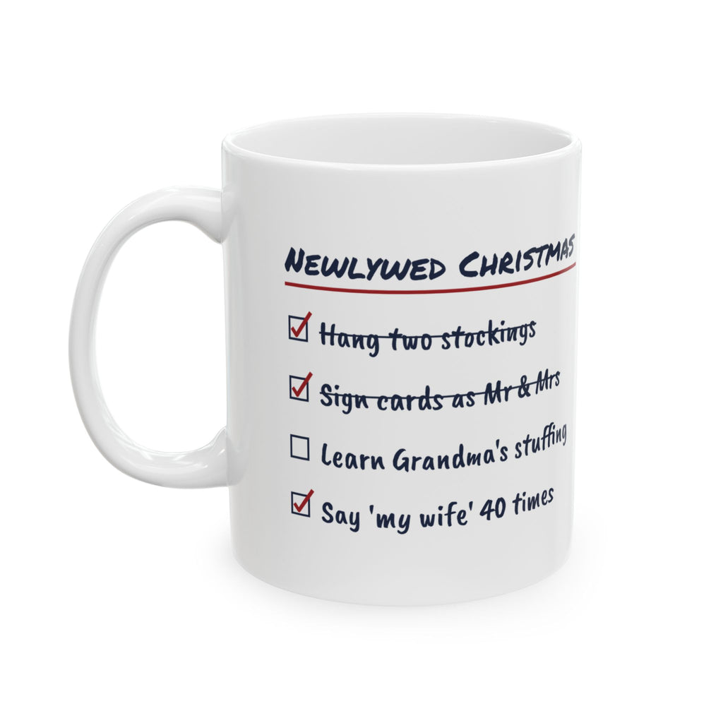 Funny Christmas Coffee Mug Newlywed Christmas Checklist For New Husbands