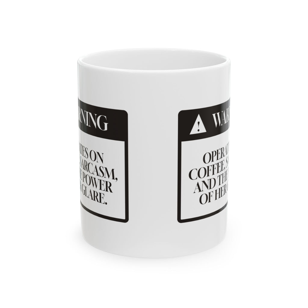 Funny Mom Warning Coffee Mug Runs On Coffee For Mom