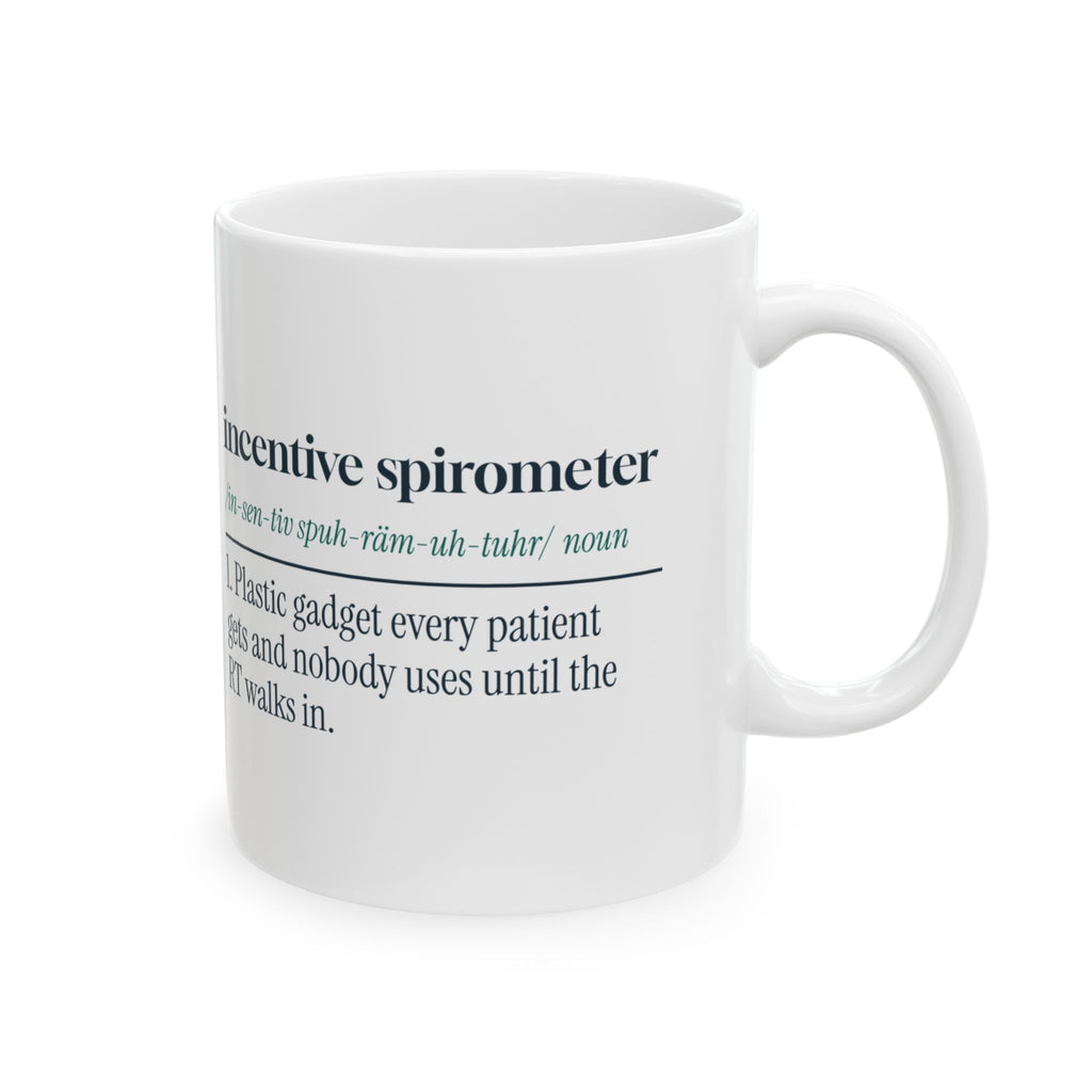 Funny Respiratory Therapist Coffee Mug Incentive Spirometer Definition