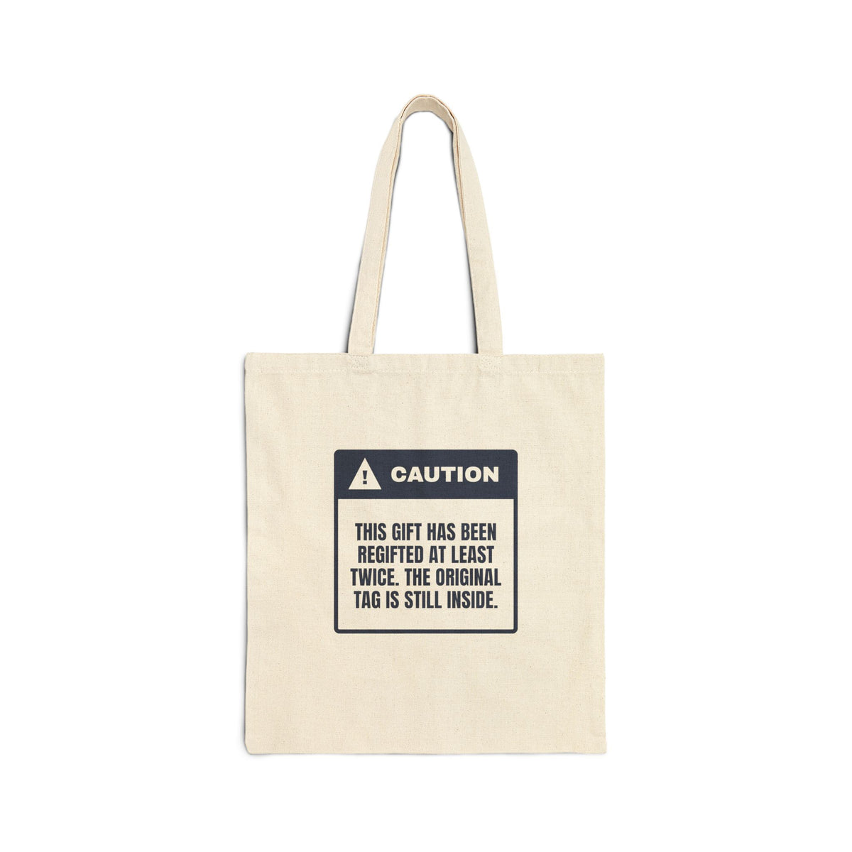 Funny White Elephant Tote Bag Regifted Twice Original Tag Inside
