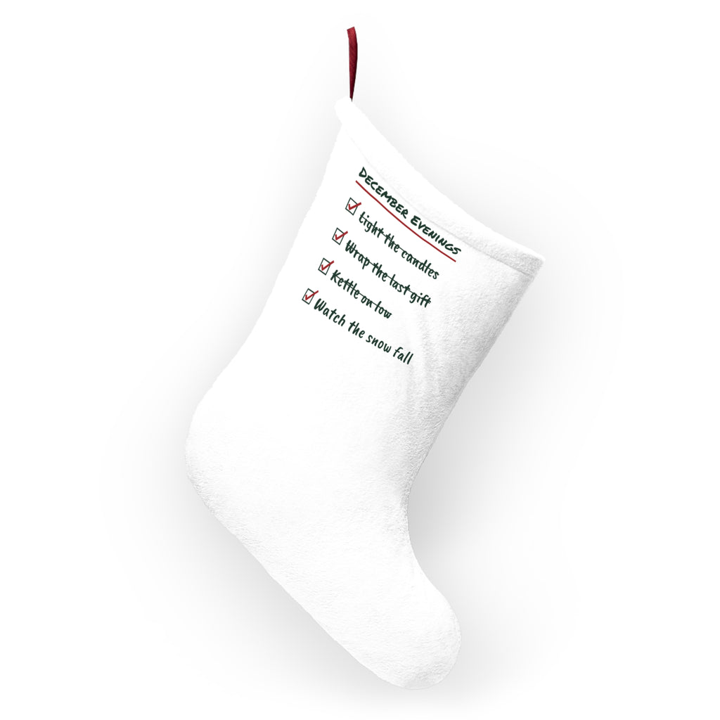 Christmas Stocking December Evenings Checklist Cozy Winter Cup