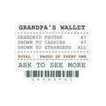 Funny Christmas Sticker Grandpa's Wallet Photos Proud Of Every One