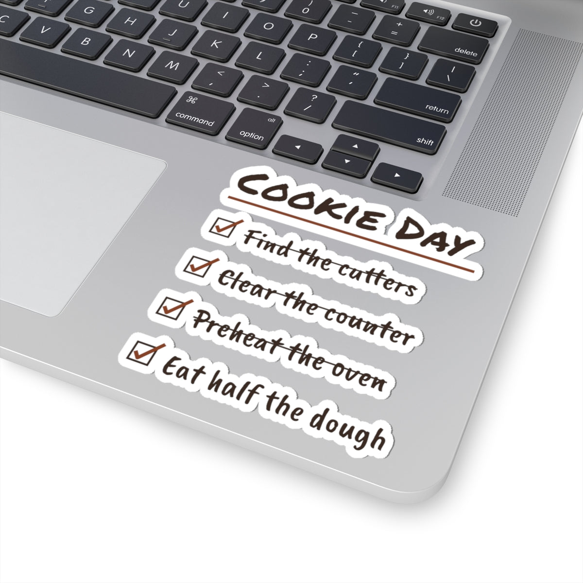 Funny Christmas Baking Sticker Cookie Day Checklist For Bakers